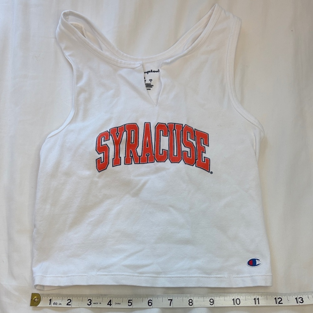 Champion White Syracuse Tank Top
